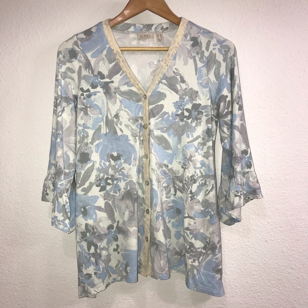 NWT LOGO by Lori Goldstein Floral Print